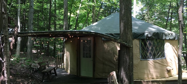 Spacious, airy yurt is delightful for glamping in comfort! in Trumansburg