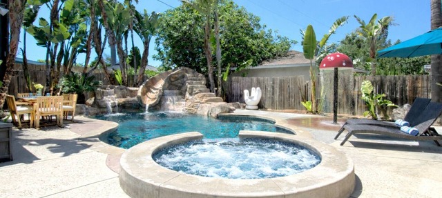 Walk to Disneyland +Fireworks+ Pool, Spa and Rockslide in Anaheim